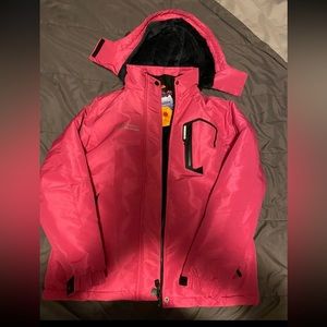 MOERDENG Women's Waterproof Ski Jacket Warm Winter Snow Coat Mountain Hooded